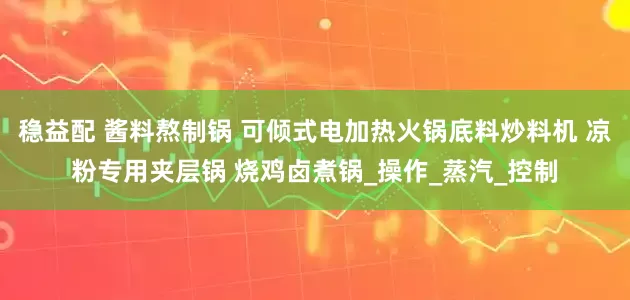 稳益配 酱料熬制锅 可倾式电加热火锅底料炒料机 凉粉专用夹层锅 烧鸡卤煮锅_操作_蒸汽_控制