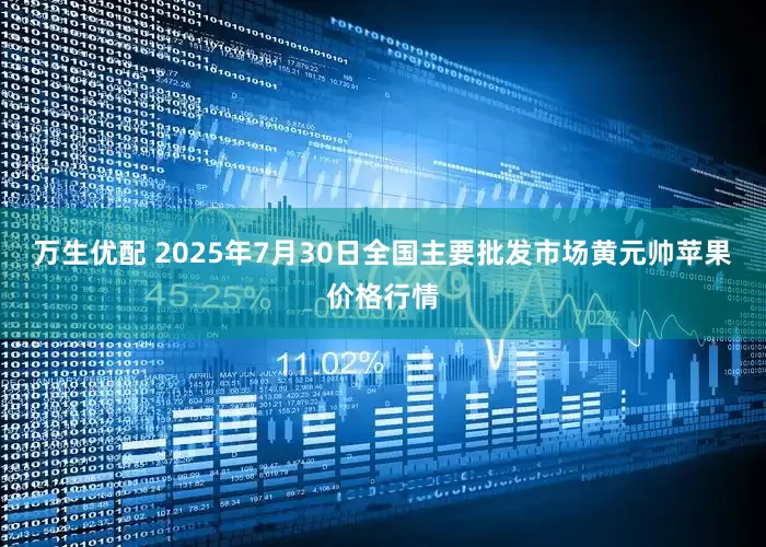 万生优配 2025年7月30日全国主要批发市场黄元帅苹果价格行情